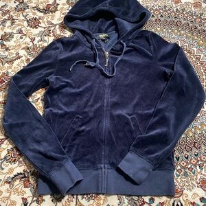 Juicy Couture Blue Extra Small Jacket Black Label silver zipper